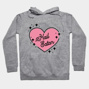 Hail Satan Heart Sparkle Hoodie